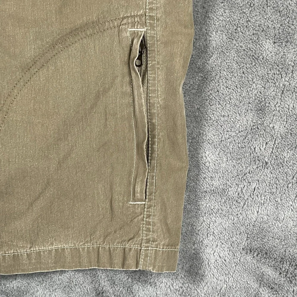 Kuhl Shorts Mens 32 Khaki Vintage Patina Dye Renegade Cargo Distressed See Pics